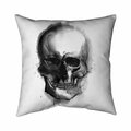 Fondo 20 x 20 in. Watercolor Dark Skull-Double Sided Print Indoor Pillow FO2773532